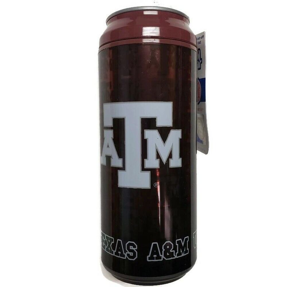 Texas A&M Aggies Travel Mug Can 16oz NCAA Twist Off Lid BPA Cool Gear SEC